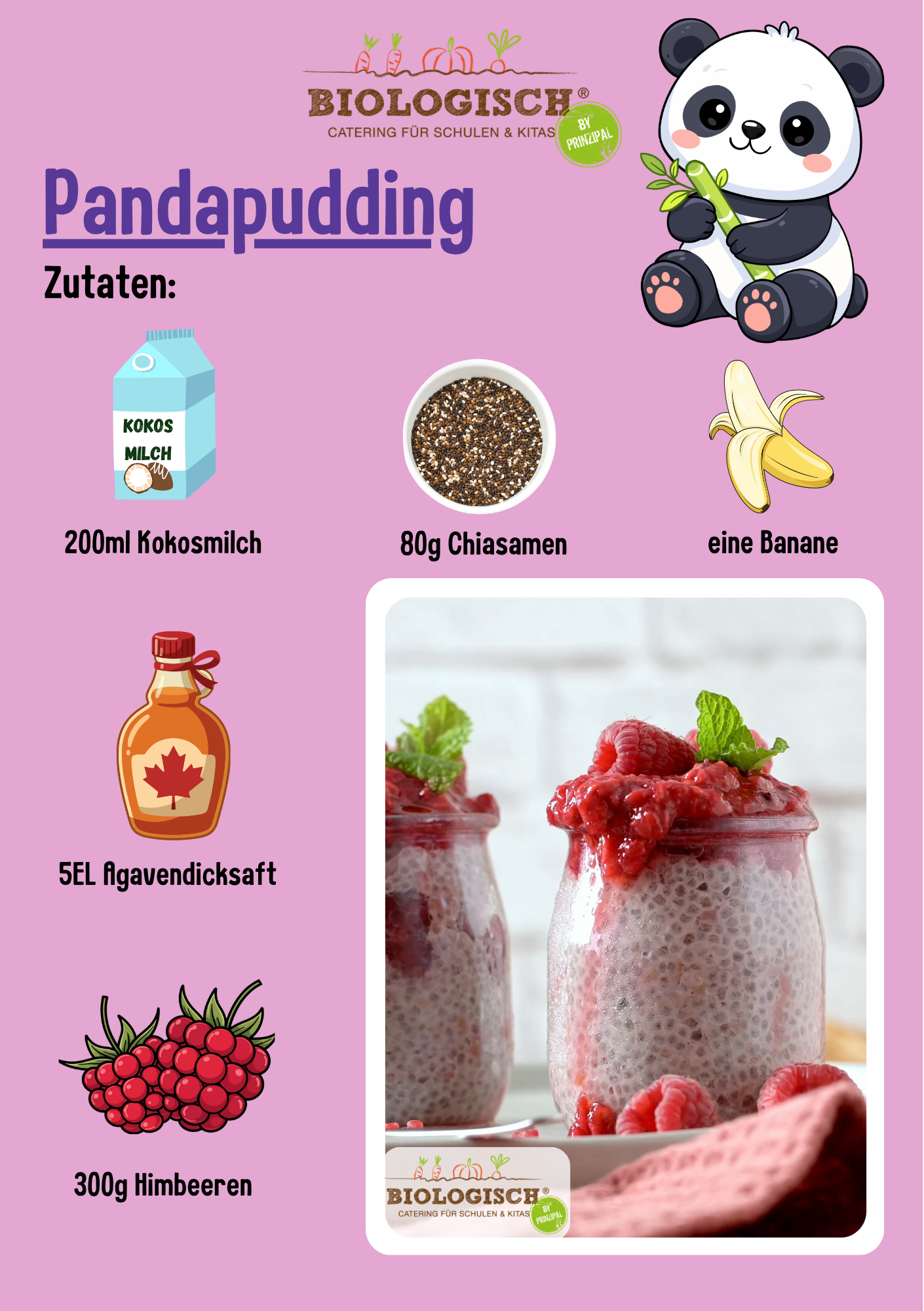 Panda Pudding - Kinderrezepte