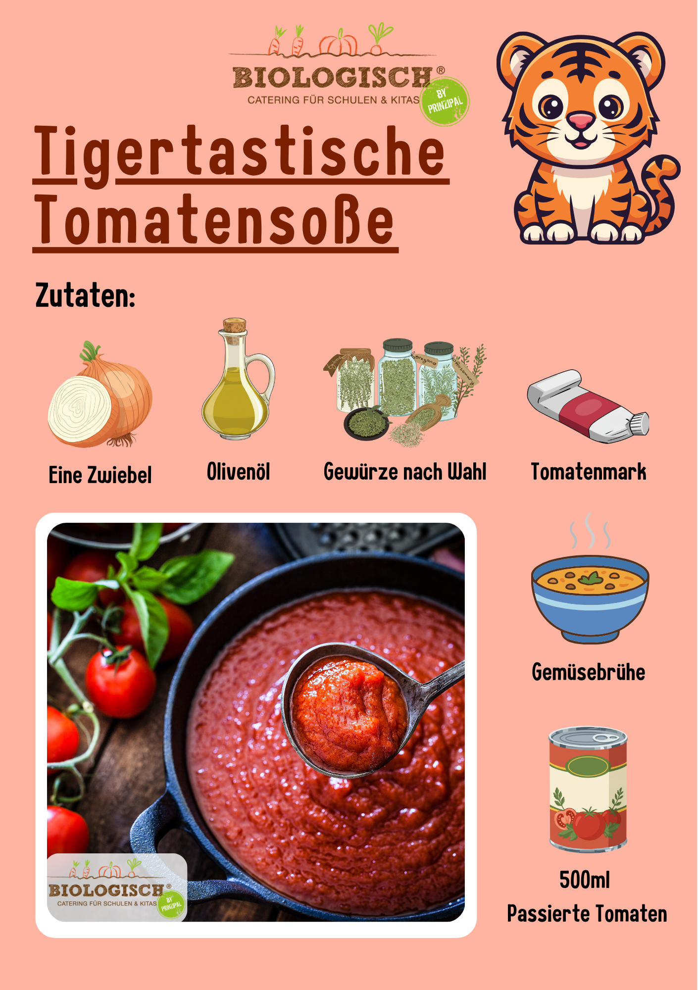Tigertastische Tomatensosse - Kinderrezepte