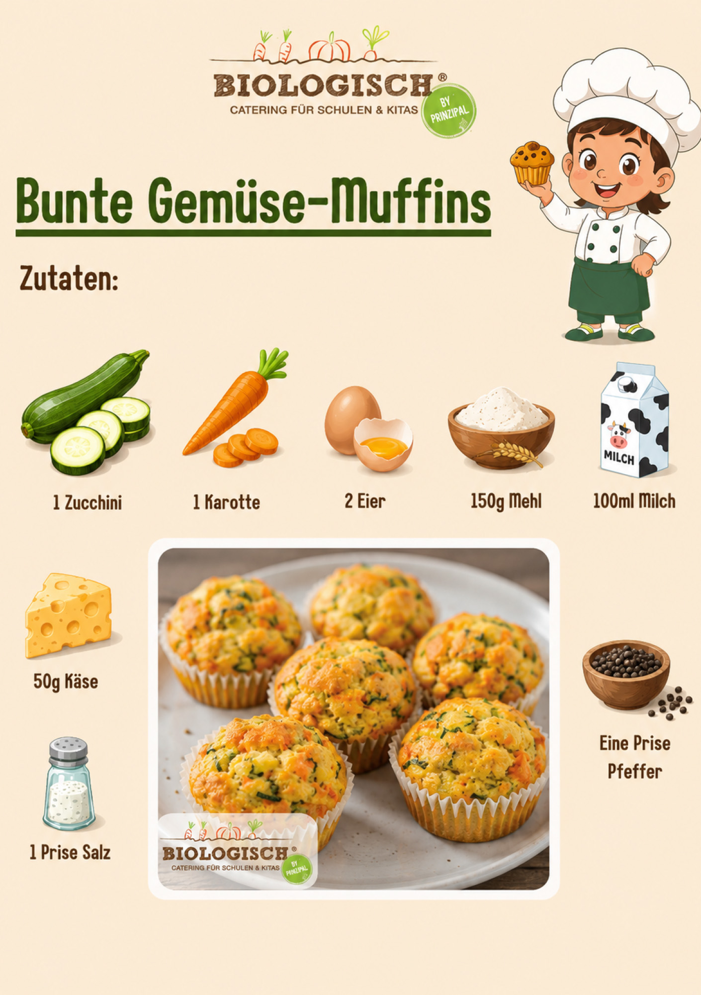 Bunte Gemuese Muffins Titel - Kinderrezepte