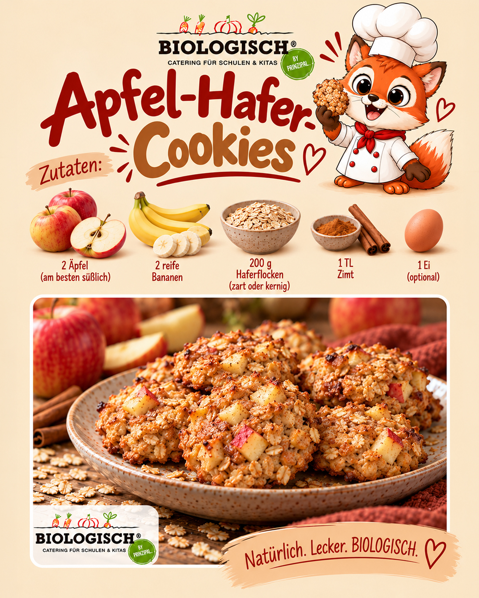 Apfel Hafer Cookies Titel - Kinderrezepte